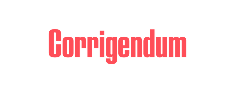Corrigendum