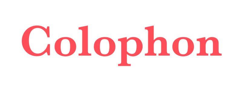 Colophon